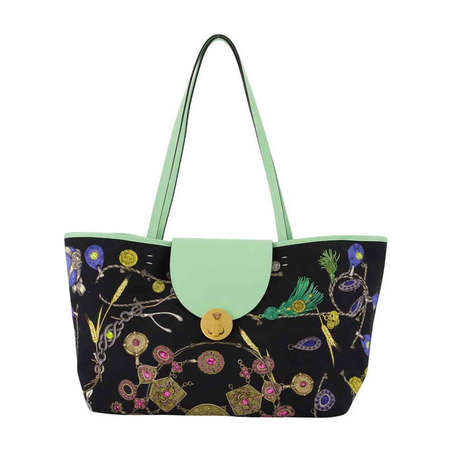 Versace cotton tote bag in multicolor