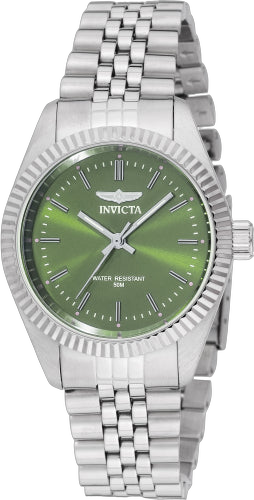 Invicta Stainless steel case and bracelet watch in green