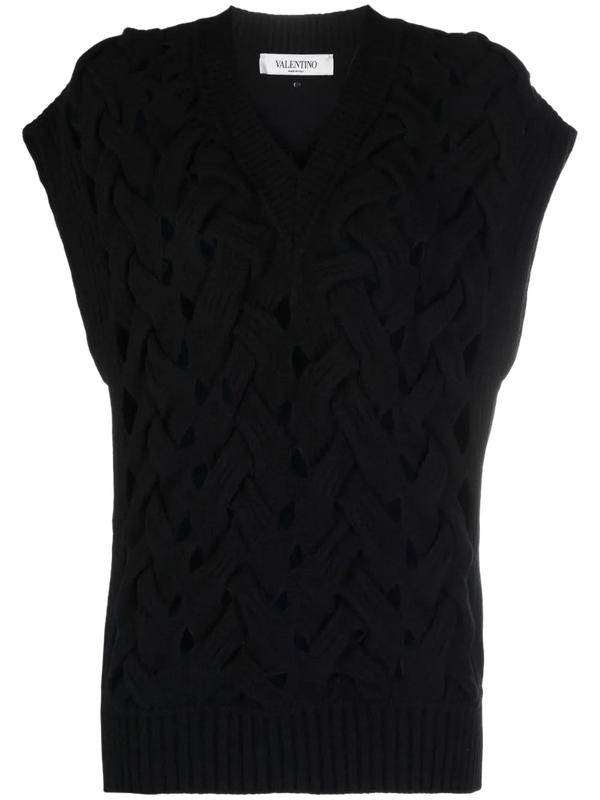 Valentino Wool blend vest in black
