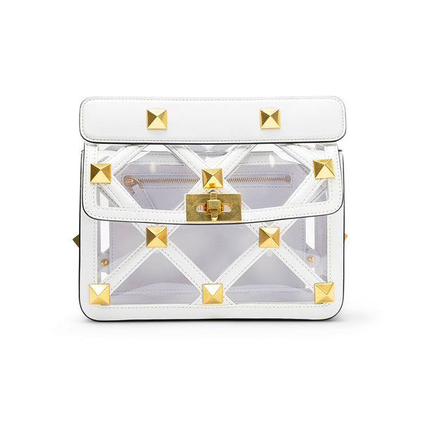 Valentino Garavani Lambskin shoulder bag in white