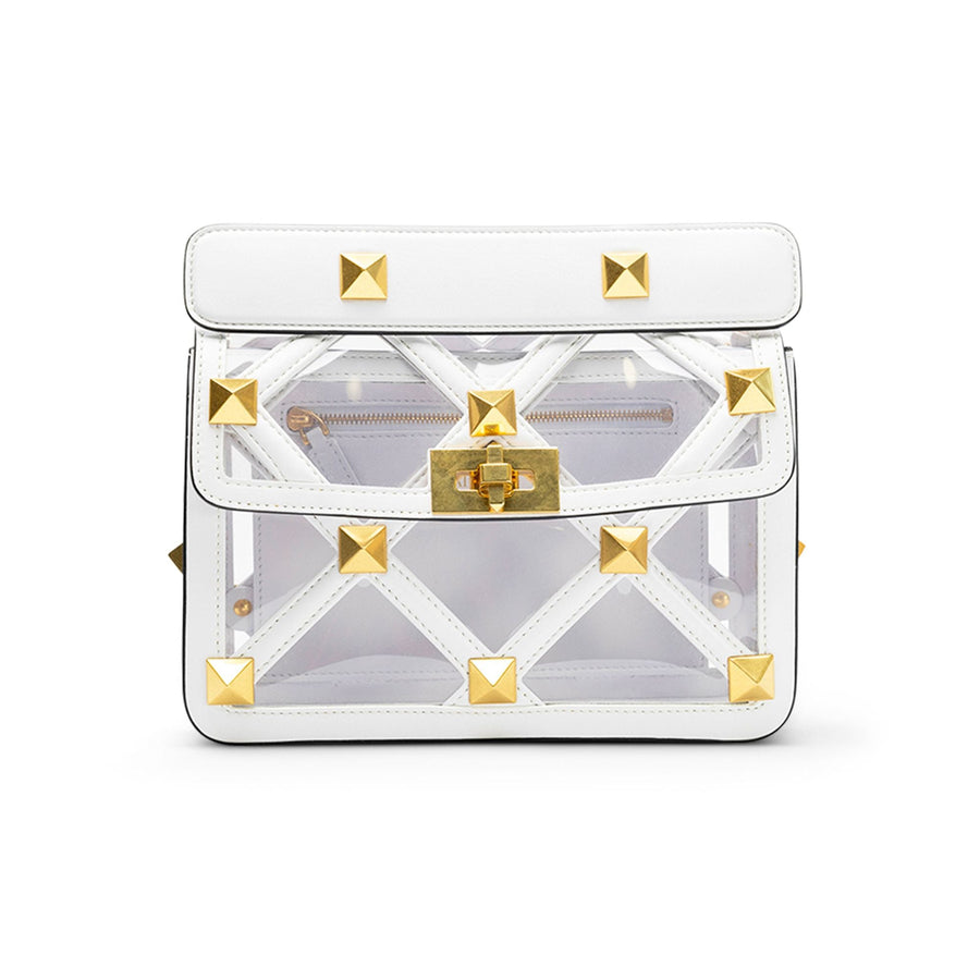 Valentino Garavani Lambskin shoulder bag in white