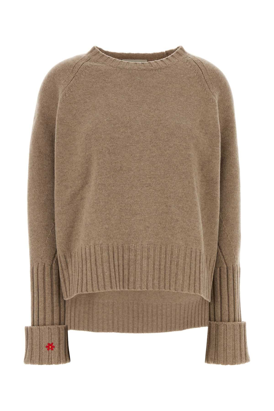 Cappuccino Wool Sweater Beige Exterior: Maglie