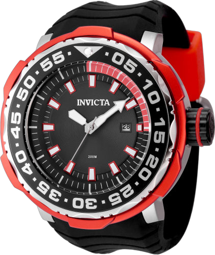 Invicta Stainless steel case watch in red