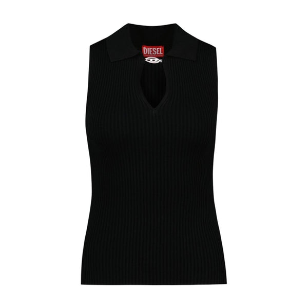 Diesel silk tank top in black