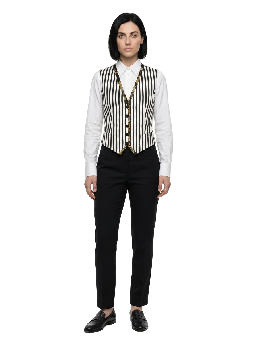 Bicolor Cotton Waistcoat Clothing