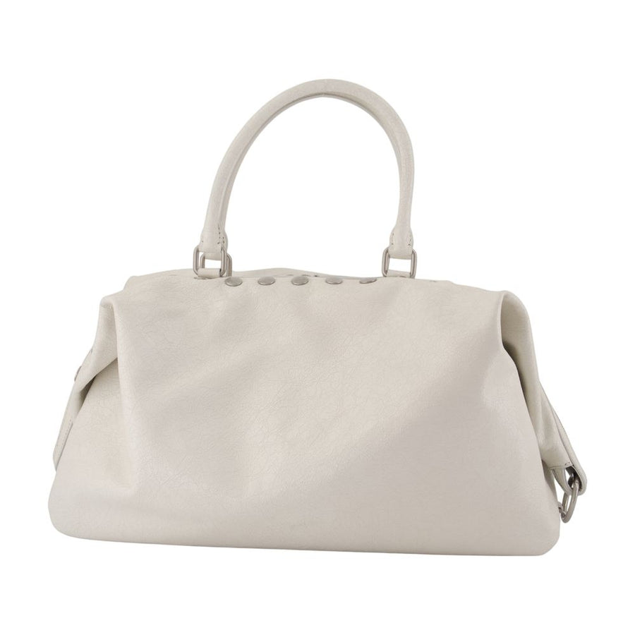 Dumpling Stud Bag - Margesherwood Leather White Cowhide / Handbags-purses
