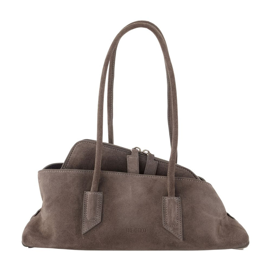 La Passeggiata Small Top Handle Bag - The Attico Leather Grey Calfskin / Shoulder-hobo-bags
