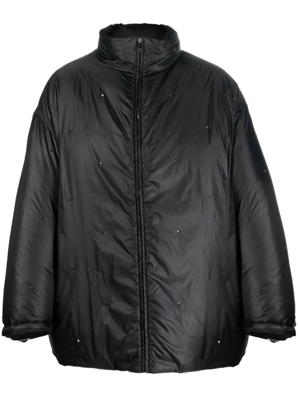 Valentino Down-feather filling with nylon shell down jacket in black