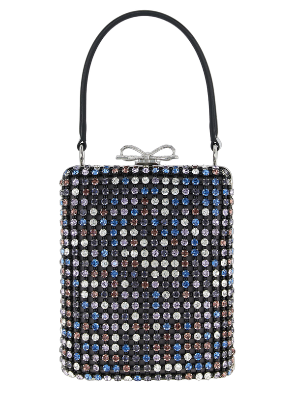 Self-Portrait 97% polyester clutch in black