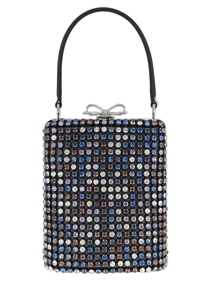 Self-Portrait 97% polyester clutch in black