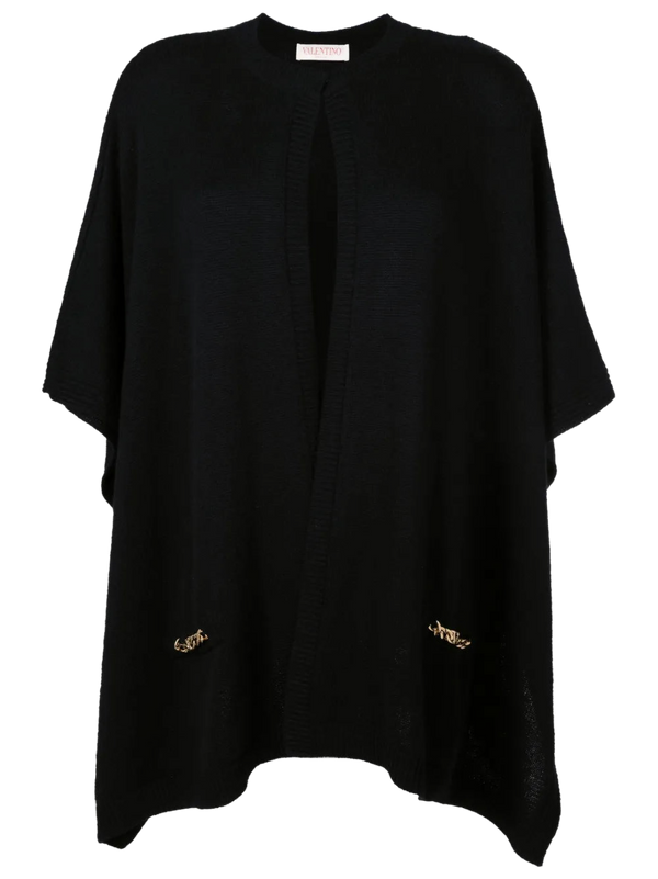 Valentino Cashmere cape in black