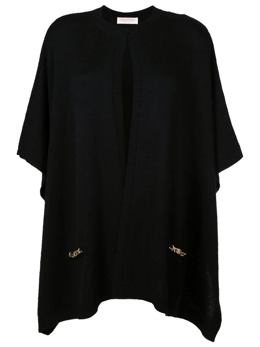 Valentino Cashmere cape in black