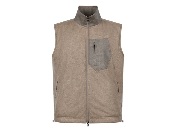 Sease Wool blend with nylon vest in beige