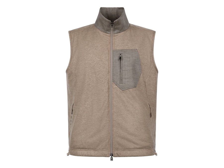 Sease Wool blend with nylon vest in beige