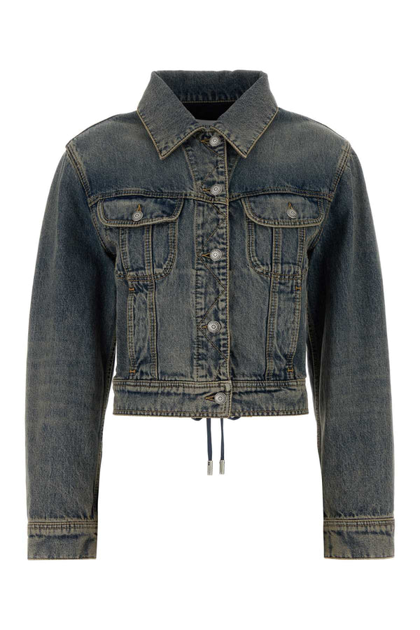 Alexander McQueen Exterior: 100% Cotton jacket in blue