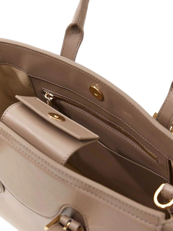 Guess 100% Cow Leather shoulder bag in taupe