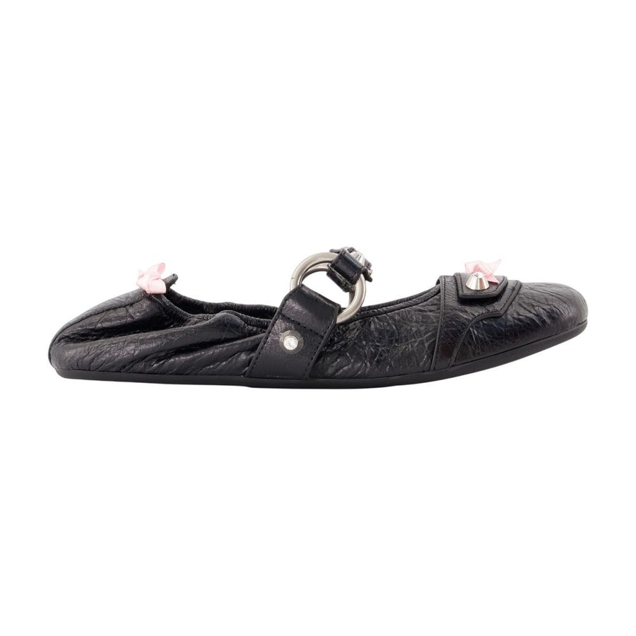 City Ballet Flats - Balenciaga Leather Black Lambskin Shoes / Flat-shoes