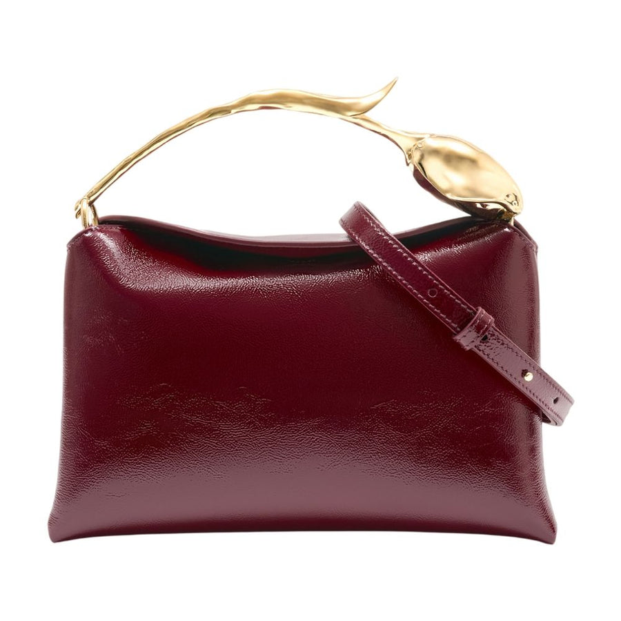 Erdem calfskin shoulder bag in burgundy