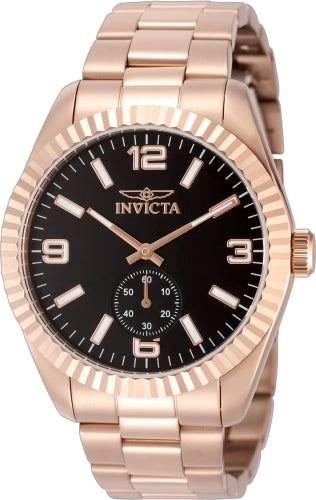 Invicta Stainless steel case and bracelet watch in rose gold
