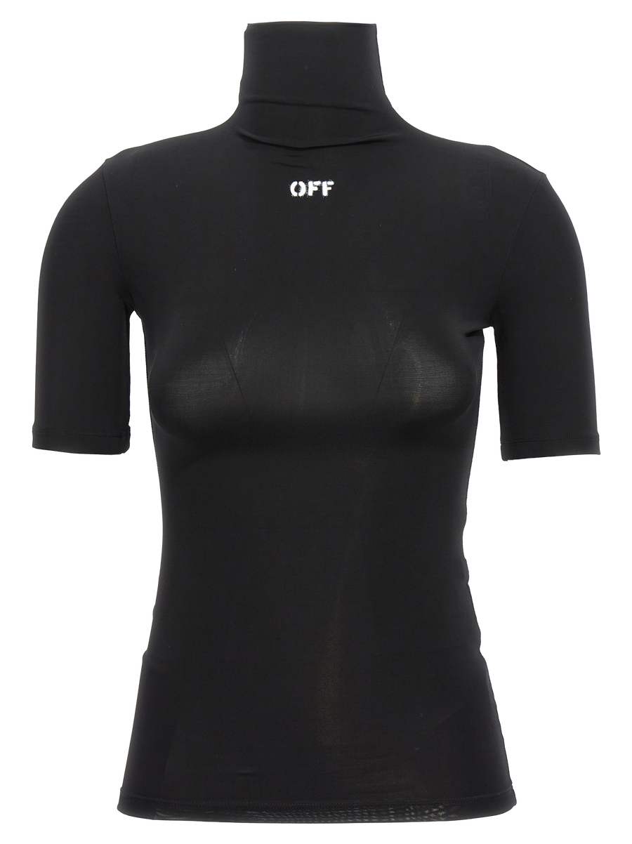Off-White 95% acetate t-shirt in black