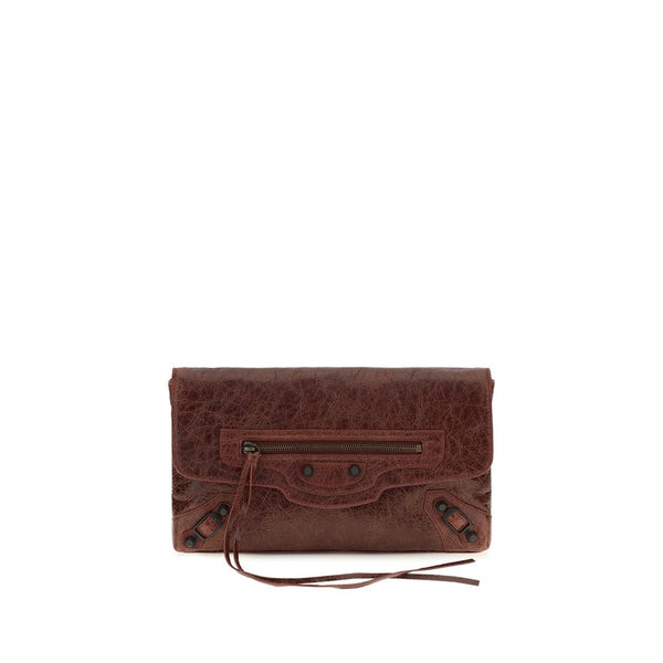 Balenciaga 100% lambskin (Ovis Aries) clutch in bordeaux