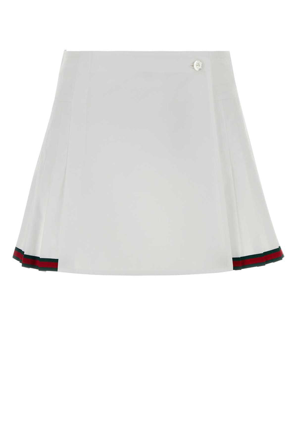 Gucci 100% Cotton skirt in white