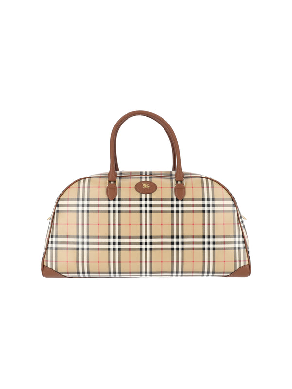 Burberry 100% Cotton top handle bag in beige