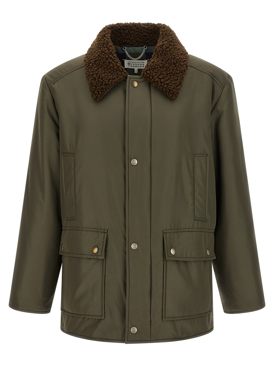 Maison Margiela 100% polyester coat in green