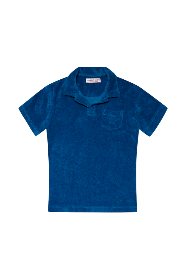 Orlebar Brown 100% cotton polo in blue