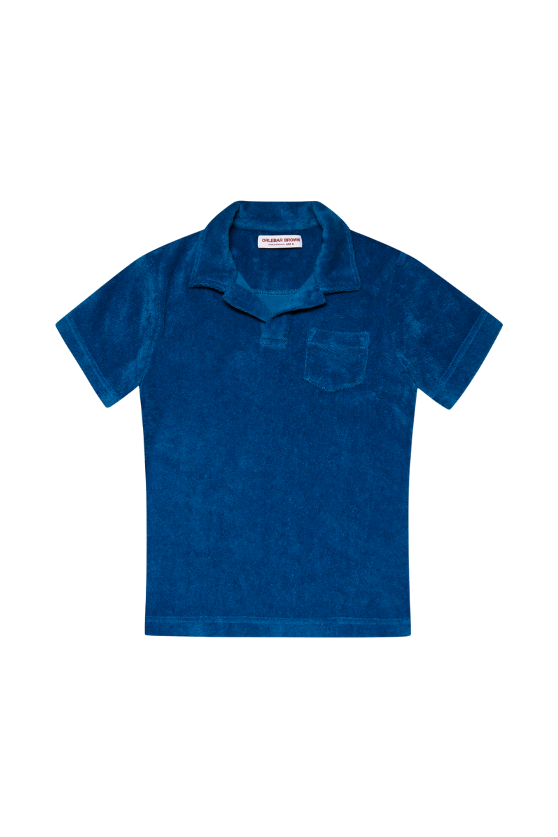 Orlebar Brown 100% cotton polo in blue