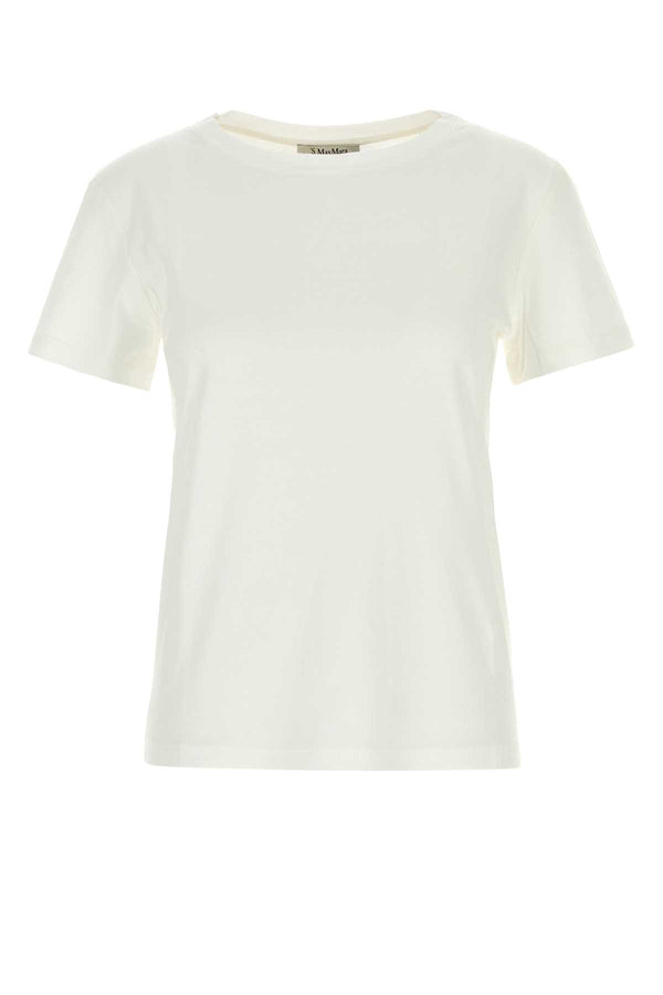 S Maxmara 50% Cotton 50% Modal t-shirt in white