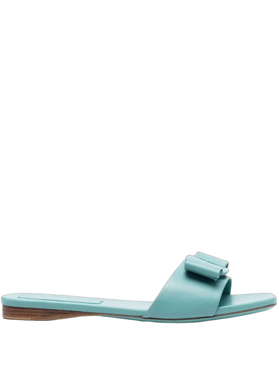 Ferragamo leather sandal in blue