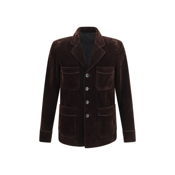Tom Ford 80% Cotton blazer in brown