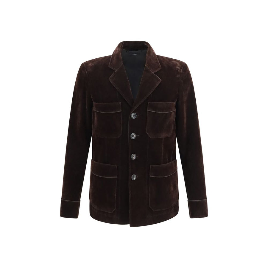 Tom Ford 80% Cotton blazer in brown