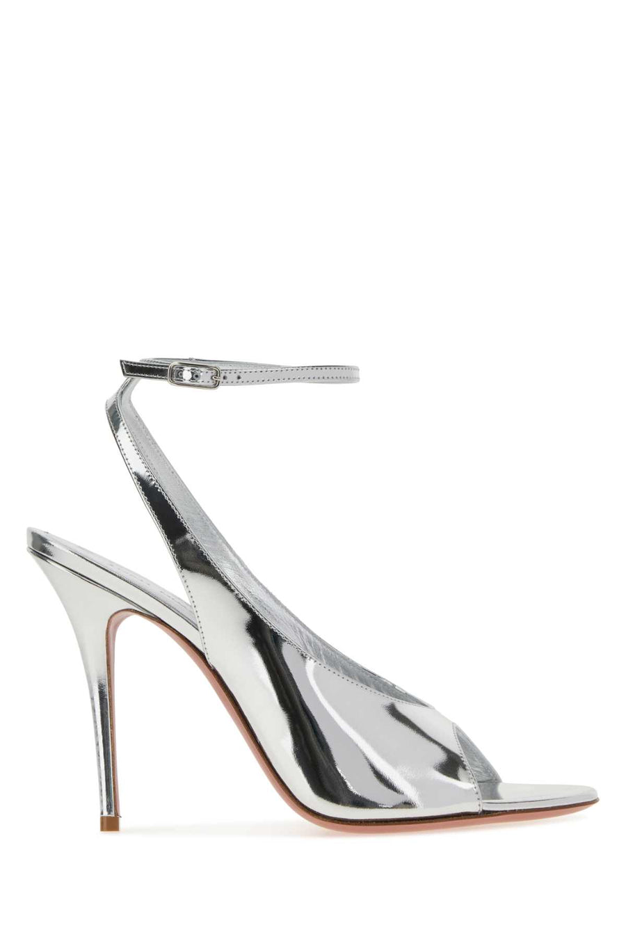 Silver Leather Anok Sandals Scarpe Con Tacco