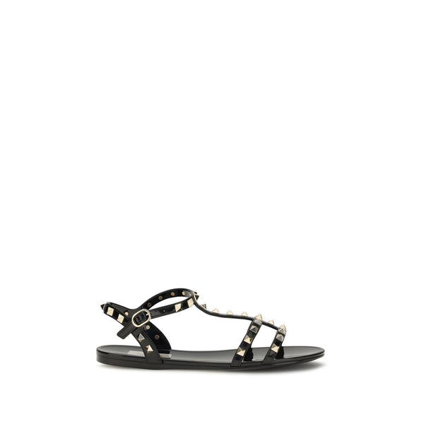 Valentino Garavani 100% Rubber sandal in black