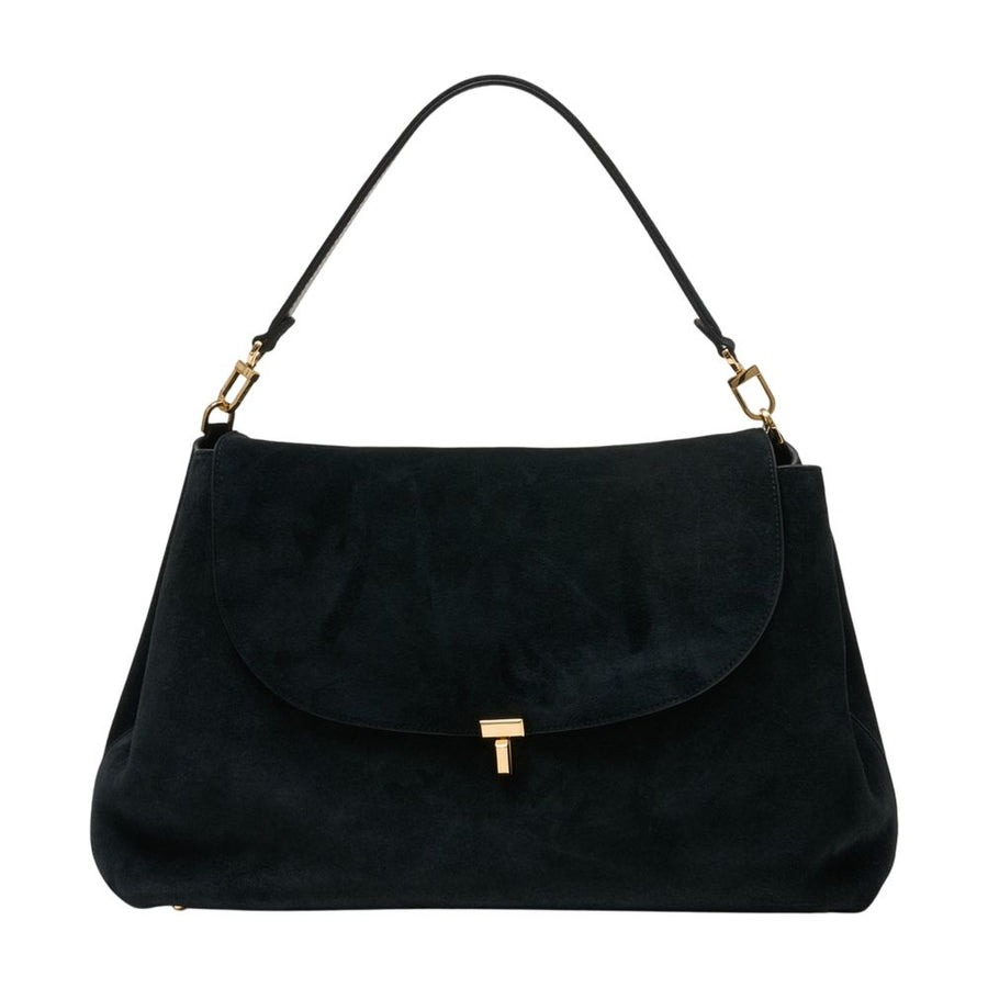 Toteme calfskin shoulder bag in black
