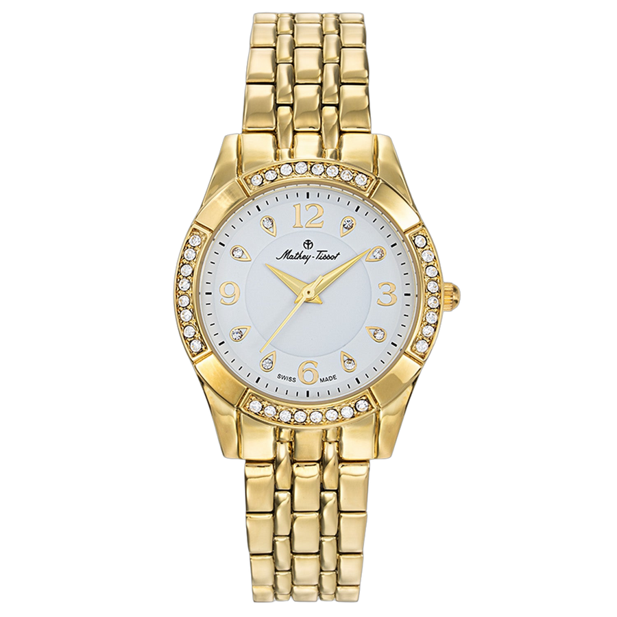 Mathey Tissot Stainless steel case and bracelet watch in gold