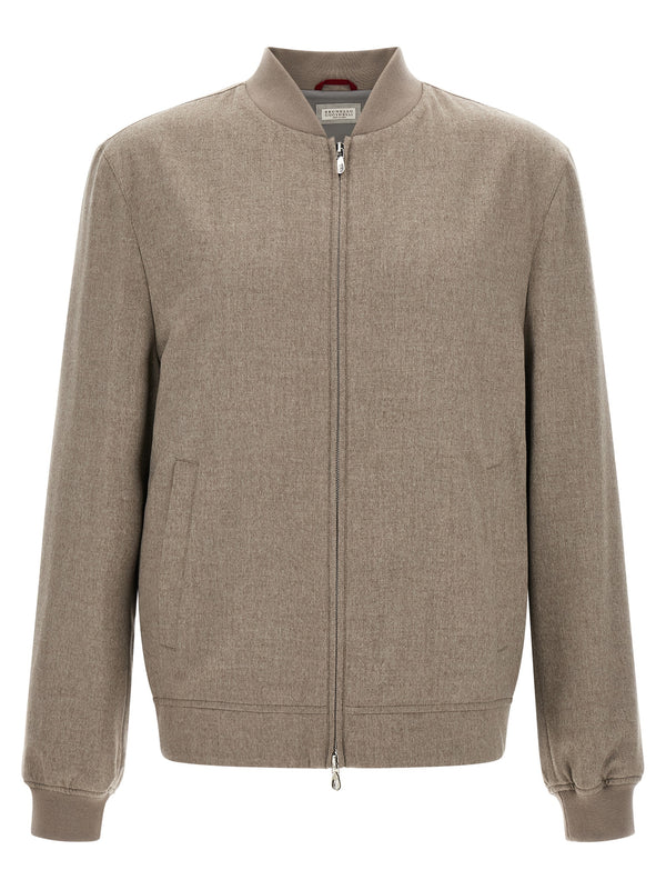 Brunello Cucinelli 100% Cashmere with nylon lining jacket in gray