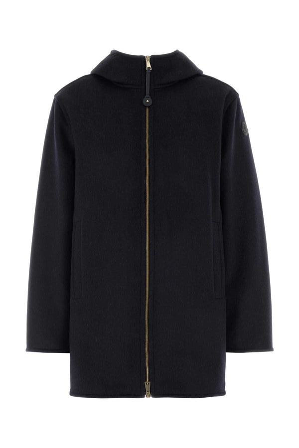 Moncler Jacket Exterior 1: 90% Virgin wool 10% Cashmere down jacket in navy