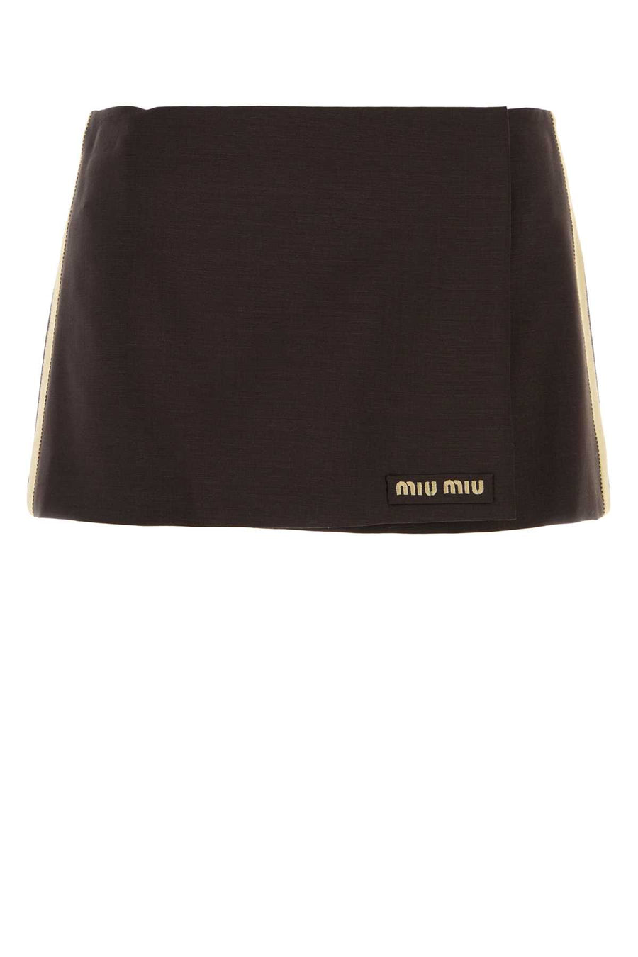Miu Miu Exterior: 60% Mohair 40% Virgin wool; Lining: 100% Viscose skirt in brown