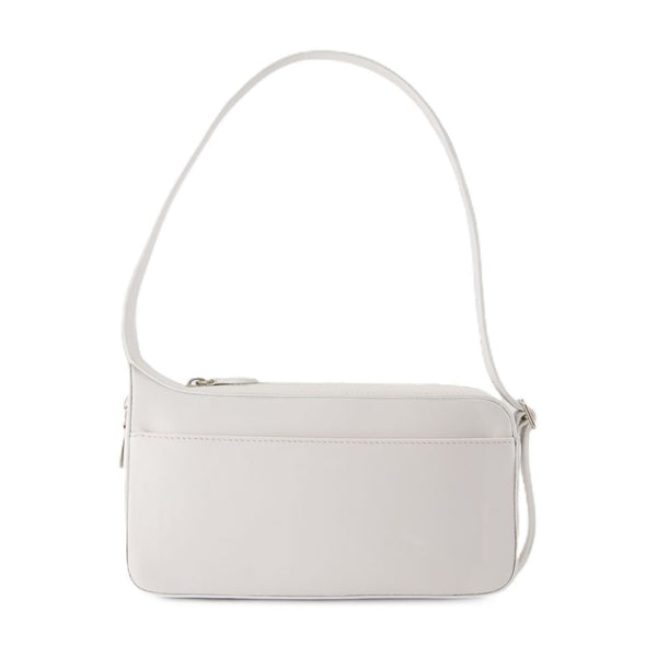 Courreges calfskin shoulder bag in white