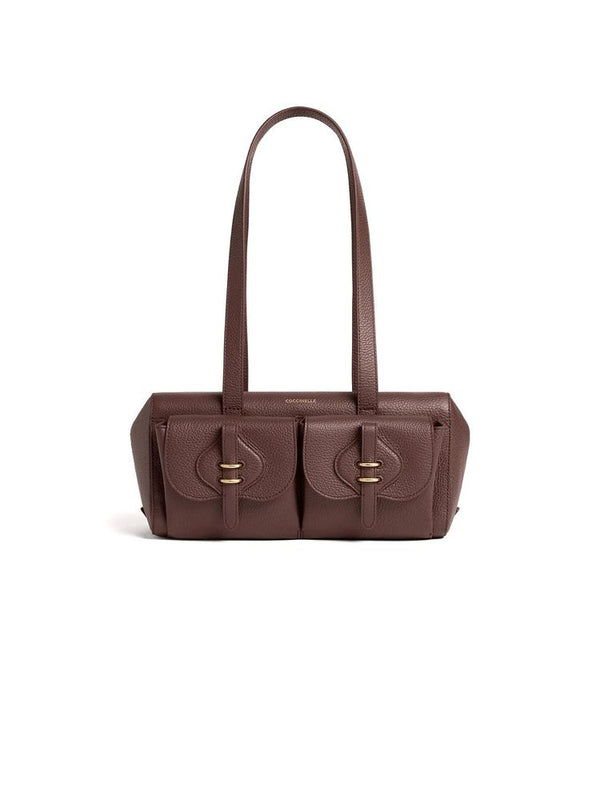Coccinelle Shoulder Bag Berry Grained Leather / Shoulder-bags