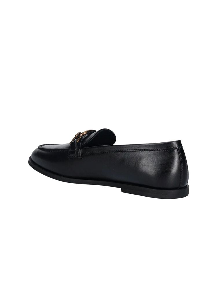Pinko Calf leather exterior loafer in black
