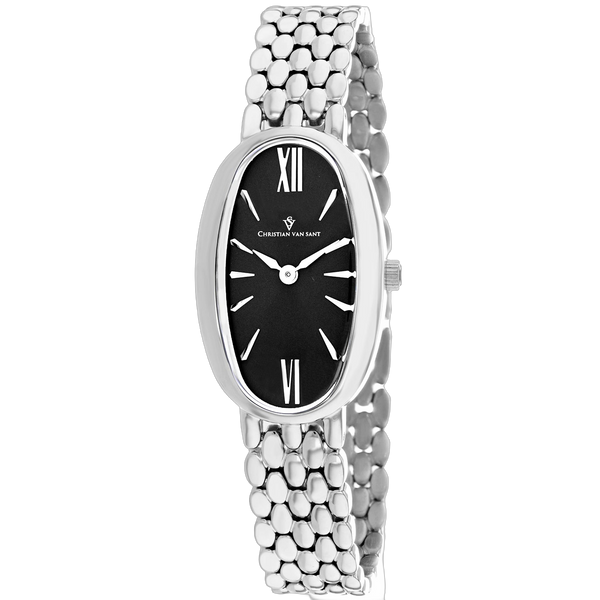 Christian Van Sant Stainless steel case and bracelet watch in black
