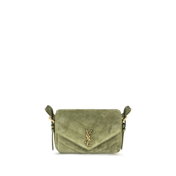 Saint Laurent 100% Suede shoulder bag in green