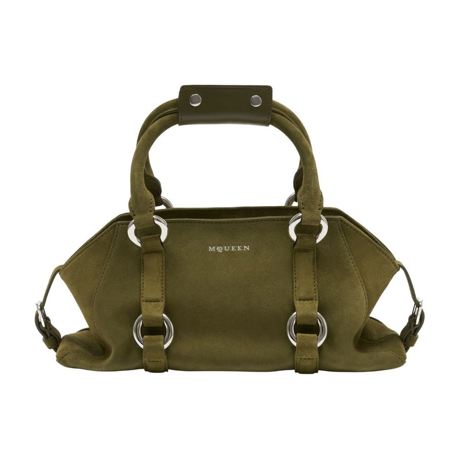 Alexander McQueen Calfskin top handle bag in green