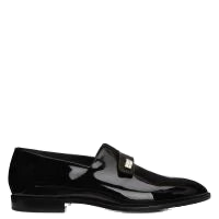 Giuseppe Zanotti Laminated leather loafer in black
