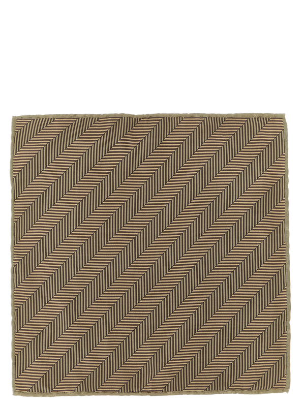 Beige Silk Pocket Square Accessory