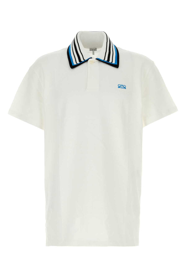 White Piquet Polo Shirt Exterior: Cotton